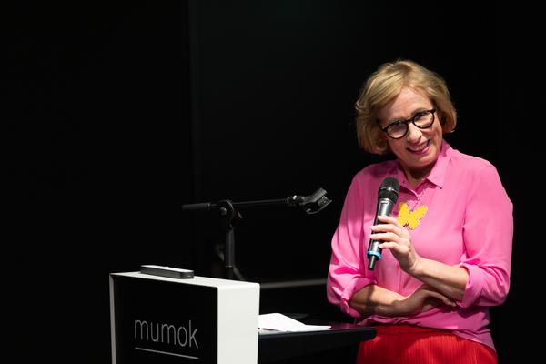 &quot;the set, the double, the stand-in, the prop&quot; - Jann Haworth im Gespräch mit Jo Applin (Österr. Ludwig-Stiftung @ mumok, 4.9.2025) Foto: eSeL.at - Lorenz Seidler