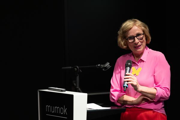 &quot;the set, the double, the stand-in, the prop&quot; - Jann Haworth im Gespräch mit Jo Applin (Österr. Ludwig-Stiftung @ mumok, 4.9.2025) Foto: eSeL.at - Lorenz Seidler