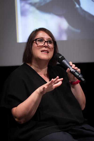 &quot;the set, the double, the stand-in, the prop&quot; - Jann Haworth im Gespräch mit Jo Applin (Österr. Ludwig-Stiftung @ mumok, 4.9.2025) Foto: eSeL.at - Lorenz Seidler