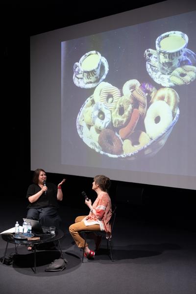 &quot;the set, the double, the stand-in, the prop&quot; - Jann Haworth im Gespräch mit Jo Applin (Österr. Ludwig-Stiftung @ mumok, 4.9.2025) Foto: eSeL.at - Lorenz Seidler