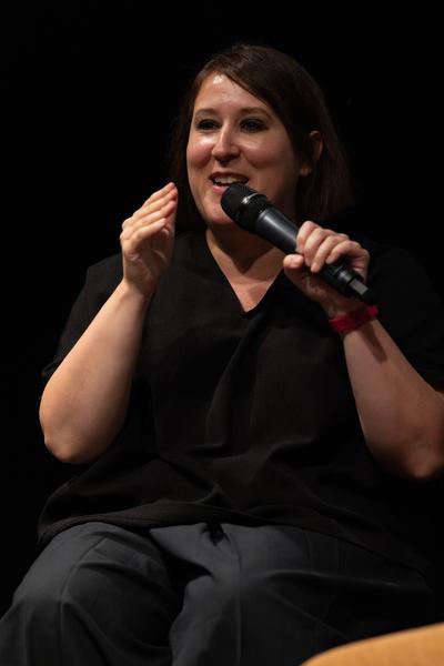 &quot;the set, the double, the stand-in, the prop&quot; - Jann Haworth im Gespräch mit Jo Applin (Österr. Ludwig-Stiftung @ mumok, 4.9.2025) Foto: eSeL.at - Lorenz Seidler