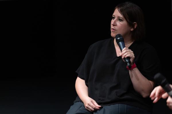 &quot;the set, the double, the stand-in, the prop&quot; - Jann Haworth im Gespräch mit Jo Applin (Österr. Ludwig-Stiftung @ mumok, 4.9.2025) Foto: eSeL.at - Lorenz Seidler