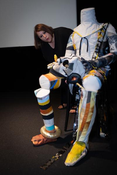 "the set, the double, the stand-in, the prop" - Jann Haworth im Gespräch mit Jo Applin (Österr. Ludwig-Stiftung @ mumok, 4.9.2025) Foto: eSeL.at - Lorenz Seidler