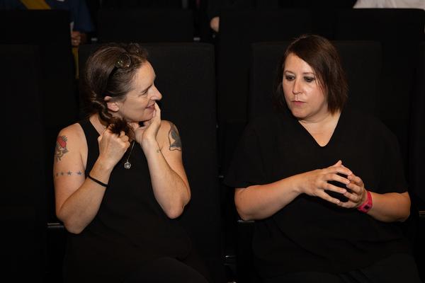 "the set, the double, the stand-in, the prop" - Jann Haworth im Gespräch mit Jo Applin (Österr. Ludwig-Stiftung @ mumok, 4.9.2025) Foto: eSeL.at - Lorenz Seidler