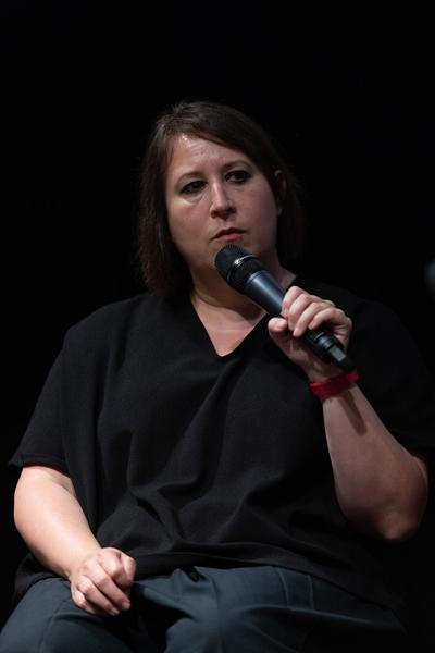 "the set, the double, the stand-in, the prop" - Jann Haworth im Gespräch mit Jo Applin (Österr. Ludwig-Stiftung @ mumok, 4.9.2025) Foto: eSeL.at - Lorenz Seidler