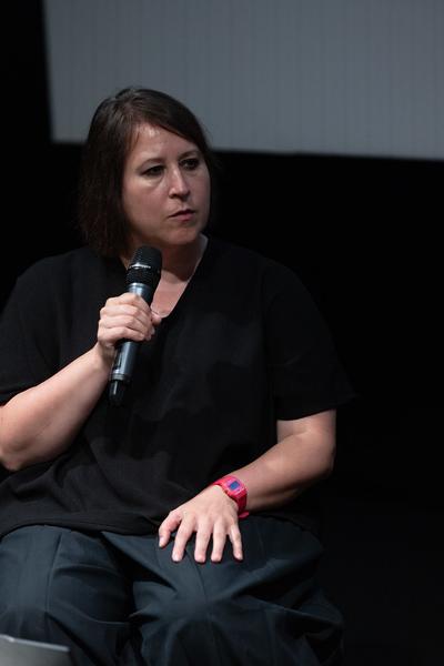 "the set, the double, the stand-in, the prop" - Jann Haworth im Gespräch mit Jo Applin (Österr. Ludwig-Stiftung @ mumok, 4.9.2025) Foto: eSeL.at - Lorenz Seidler