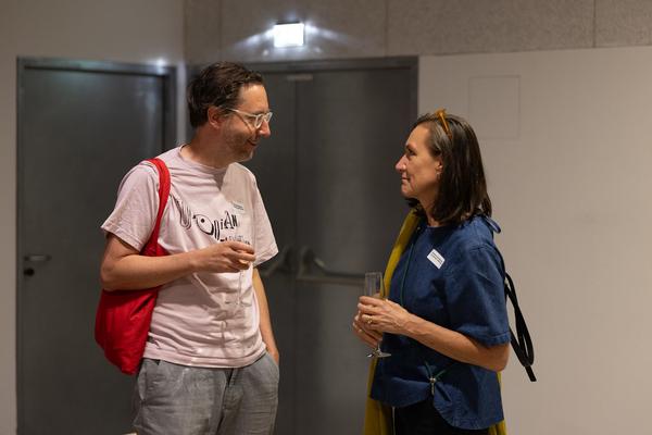 "the set, the double, the stand-in, the prop" - Jann Haworth im Gespräch mit Jo Applin (Österr. Ludwig-Stiftung @ mumok, 4.9.2025) Foto: eSeL.at - Lorenz Seidler