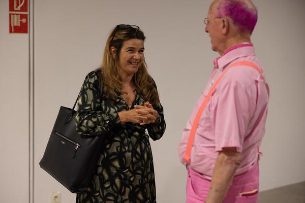 "the set, the double, the stand-in, the prop" - Jann Haworth im Gespräch mit Jo Applin (Österr. Ludwig-Stiftung @ mumok, 4.9.2025) Foto: eSeL.at - Lorenz Seidler