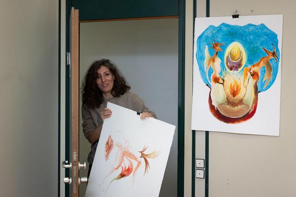 VIENNA ART WEEK 2025: Zahra Khorshidi @ Open Studio Days (WEST 1090, 8.11. &amp; 9.11.2025) Foto: eSeL.at - Lorenz Seidler