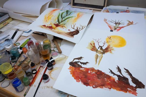 VIENNA ART WEEK 2025: Zahra Khorshidi @ Open Studio Days (WEST 1090, 8.11. &amp; 9.11.2025) Foto: eSeL.at - Lorenz Seidler