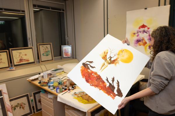 VIENNA ART WEEK 2025: Zahra Khorshidi @ Open Studio Days (WEST 1090, 8.11. &amp; 9.11.2025) Foto: eSeL.at - Lorenz Seidler