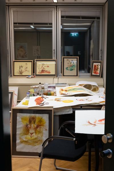 VIENNA ART WEEK 2025: Zahra Khorshidi @ Open Studio Days (WEST 1090, 8.11. &amp; 9.11.2025) Foto: eSeL.at - Lorenz Seidler