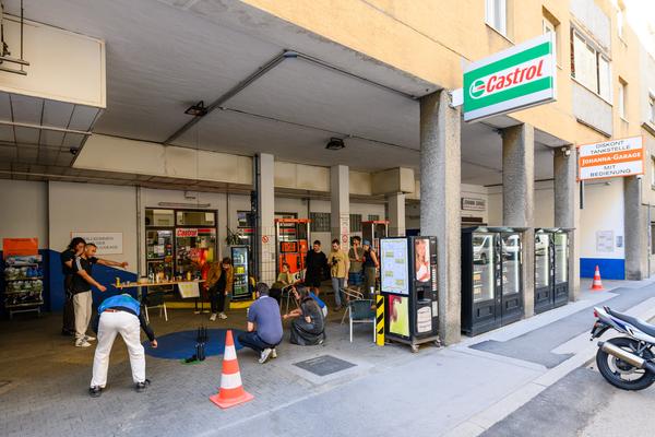 Creatives for Vienna – Making Spaces X Klima Biennale Wien: VIA TANKE (Tankstelle Johanna-Garage, 25.04.2026) Foto: Wirtschaftsagentur Wien / eSeL.at - Joanna Pianka