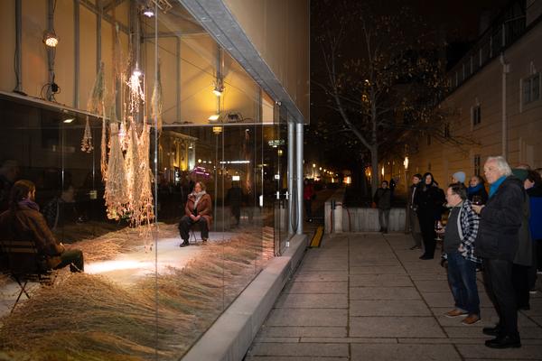 VIENNA ART WEEK Eröffnung Anita Fuchs &quot;Wiesenstück&quot; (MQ Art Box, 12.11.2025) Foto: eSeL.at - Lorenz Seidler