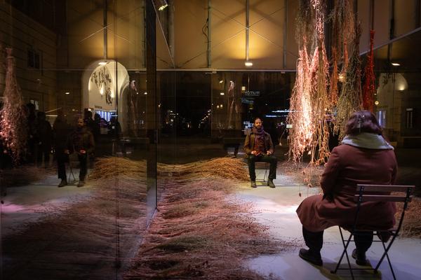 VIENNA ART WEEK Eröffnung Anita Fuchs &quot;Wiesenstück&quot; (MQ Art Box, 12.11.2025) Foto: eSeL.at - Lorenz Seidler