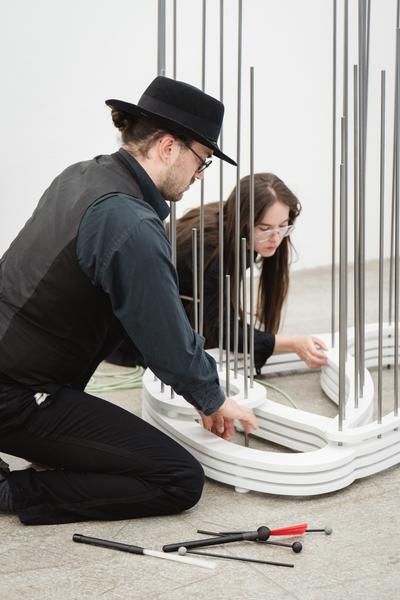 Participatory Sound Performance with Viktoria Morgenstern (Galerie3 Wien, 30.04.2026) Foto: eSeL.at - Robert Puteanu