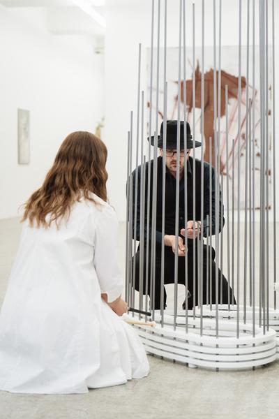 Participatory Sound Performance with Viktoria Morgenstern (Galerie3 Wien, 30.04.2026) Foto: eSeL.at - Robert Puteanu