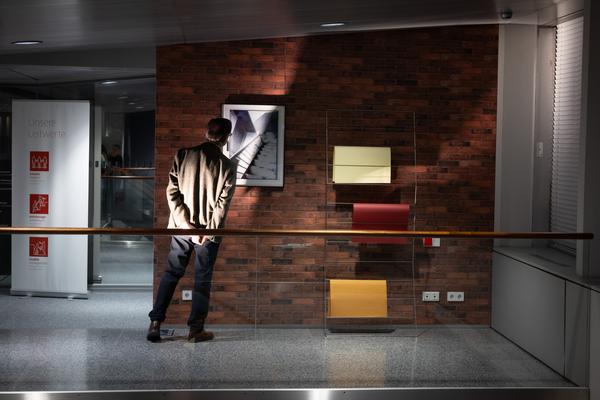 Präsentation: "Wallpaper #8" Tolia Astakhishvili und Klaus Scherübel //  "Stromkilometer 1943,9" - Sofie Thorsen // "Liaison" - Liesl Raff (evn Sammlung , 10.2.2026) Foto: eSeL.at - Lorenz Seidler