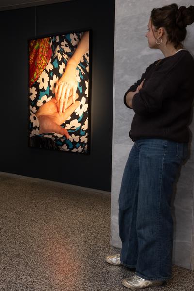 Präsentation: "Wallpaper #8" Tolia Astakhishvili und Klaus Scherübel //  "Stromkilometer 1943,9" - Sofie Thorsen // "Liaison" - Liesl Raff (evn Sammlung , 10.2.2026) Foto: eSeL.at - Lorenz Seidler