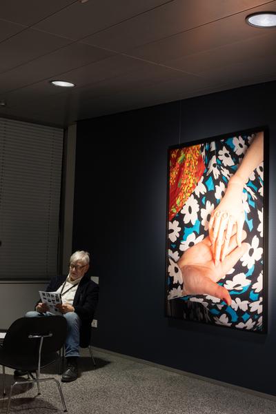 Präsentation: "Wallpaper #8" Tolia Astakhishvili und Klaus Scherübel //  "Stromkilometer 1943,9" - Sofie Thorsen // "Liaison" - Liesl Raff (evn Sammlung , 10.2.2026) Foto: eSeL.at - Lorenz Seidler