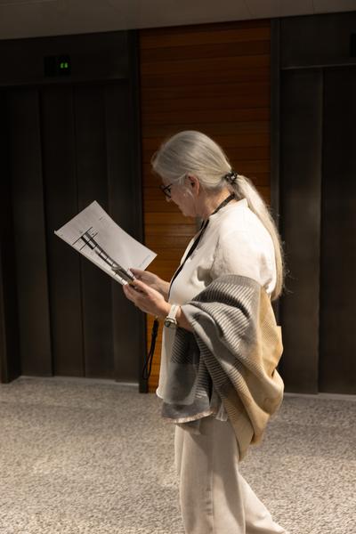 Präsentation: "Wallpaper #8" Tolia Astakhishvili und Klaus Scherübel //  "Stromkilometer 1943,9" - Sofie Thorsen // "Liaison" - Liesl Raff (evn Sammlung , 10.2.2026) Foto: eSeL.at - Lorenz Seidler