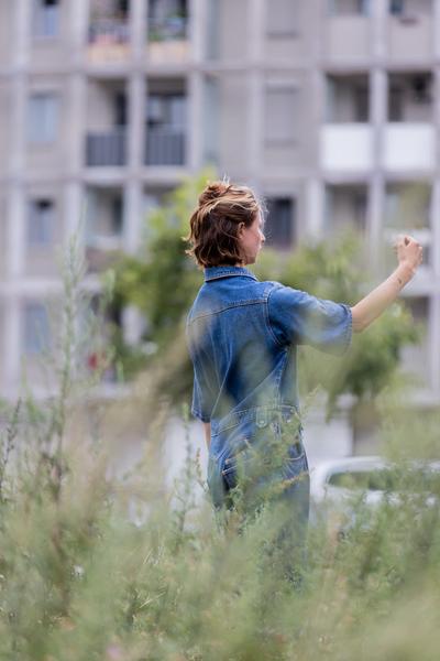 Claudia Bosse "Wasteland dream/s" (Brache / Hauptbahnhof, 18.7.2025) Foto: ouriel morgensztern