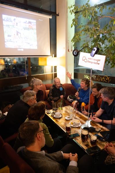 werkzeugH Gespräch: Schwimmverein Donaukanal (werkzeugH, 17.3.2026) Foto: eSeL.at - Lorenz Seidler