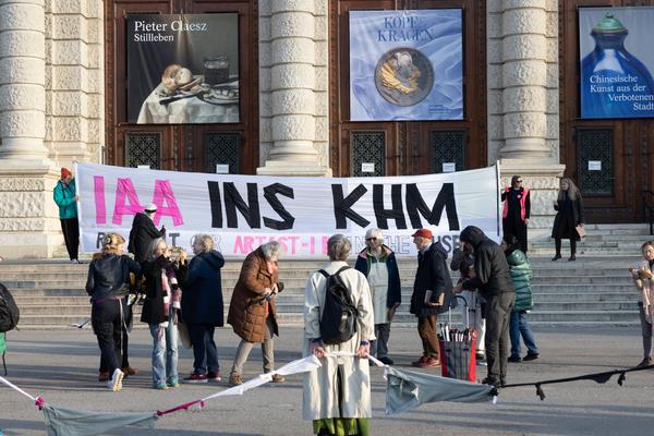"Wir produzieren – ihr stellt aus!" Freier Eintritt für bildende Künstler:innen mit IAA-Ausweis (Ig Bildende Kunst @ Kunsthistorisches Museum / Maria Theresien Platz, 12.3.2026) Foto: eSeL.at - Lorenz Seidler