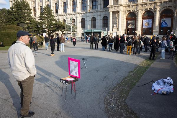 "Wir produzieren – ihr stellt aus!" Freier Eintritt für bildende Künstler:innen mit IAA-Ausweis (Ig Bildende Kunst @ Kunsthistorisches Museum / Maria Theresien Platz, 12.3.2026) Foto: eSeL.at - Lorenz Seidler